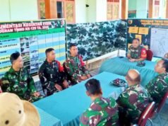 Dansatgas TMMD 129 Bojonegoro Sidak Posko, Data Progres Kesongo Dicek Ketat