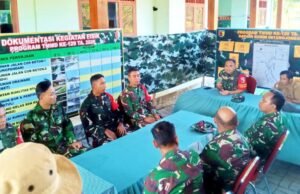 Dansatgas TMMD 129 Bojonegoro Sidak Posko, Data Progres Kesongo Dicek Ketat