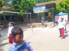 TMMD Bojonegoro Bangun Sekolah dan Semangat Belajar Siswa SDN Kesongo 1