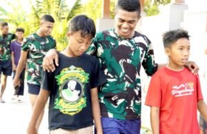 Jalan TMMD Bojonegoro Rampung, Tawa Anak-anak Pecah di Kesongo
