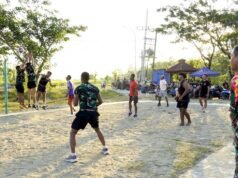 TMMD 129 Bojonegoro Satukan Warga dalam Turnamen Voli Penuh Sportivitas