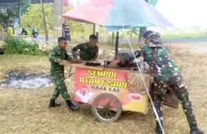 TMMD 129 Bojonegoro Tebar Kepedulian, Bantuan Sederhana yang Menguatkan Pedagang Kecil