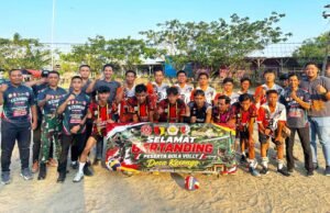 TMMD 129 Bojonegoro Meriah, Turnamen Voli Antar Dusun Banjir Penonton