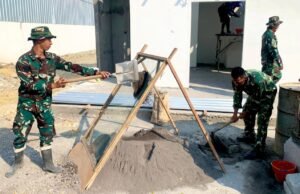 TMMD 129 Bojonegoro Kebut Pembangunan MCK Rest Area, Progres Sudah 70 Persen
