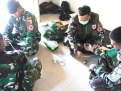 Menjaga Stamina Prajurit, Tim Kesehatan Satgas TMMD 129 Bojonegoro Rutin Periksa Kondisi Personel