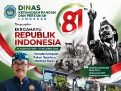 Dinas Ketahanan Pangan dan Pertanian Lamongan Mengucapkan Dirgahayu RI Yang ke-81 Tahun
