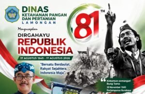 Dinas Ketahanan Pangan dan Pertanian Lamongan Mengucapkan Dirgahayu RI Yang ke-81 Tahun