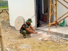 TMMD ke-129 Bojonegoro Percepat Pembangunan Rest Area, Musholla Masuk Tahap Finishing