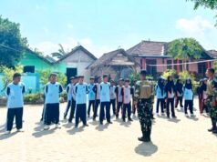 Satgas TMMD Bojonegoro Latih PBB, Pelajar Kesongo Makin Disiplin