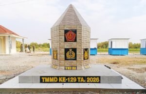 Tugu TMMD ke-129 Berdiri Kokoh di Rest Area Desa Kesongo, Jadi Simbol Kebersamaan TNI dan Warga
