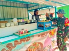TMMD ke 129 Bojonegoro Tata UMKM di Rest Area Kesongo, Pedagang Mulai Tempati Booth Container