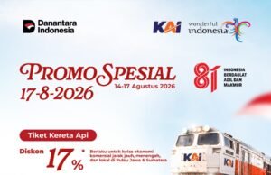 KAI Daop 7 Madiun Hadirkan Promo Kemerdekaan, Tiket KA Diskon 17 Persen