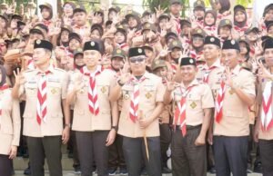 Ribuan Pramuka Padati Alun-Alun Lamongan, Ada Apa