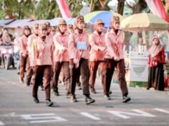 Gerak Jalan Purwosari Bojonegoro Meledak, Yel-Yel dan Kostum Bikin Heboh