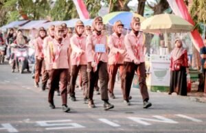Gerak Jalan Purwosari Bojonegoro Meledak, Yel-Yel dan Kostum Bikin Heboh