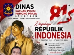 Dinas Satuan Polisi Pamong Praja Lamongan Mengucapkan Dirgahayu RI Yang ke-81 Tahun