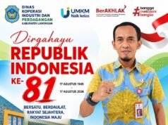 Diskoperindag Kabupaten Lamongan Mengucapkan Dirgahayu RI Yang ke-81 Tahun