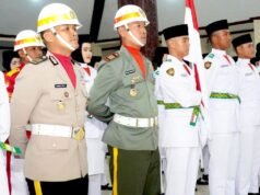 Jelang HUT ke-81 RI, Paskibraka Lamongan Dikukuhkan,