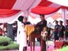 HUT ke-81 Kemedekaan RI, Kapolres Magetan Pimpin Upacara Penurunan Bendera di Alun-Alun Magetan