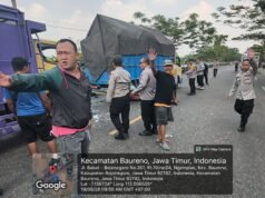 Polsek Baureno Gerak Cepat Datangi TKP Kecelakaan, Ini Pesan Kapolsek