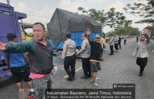 Polsek Baureno Gerak Cepat Datangi TKP Kecelakaan, Ini Pesan Kapolsek